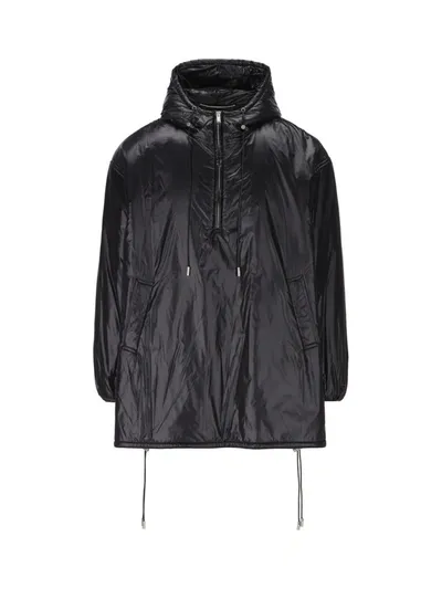 Saint Laurent Coats In Black