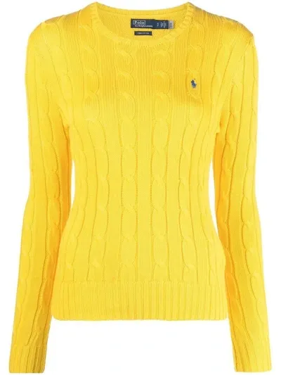 Polo Ralph Lauren Logo Pullover Clothing In Yellow