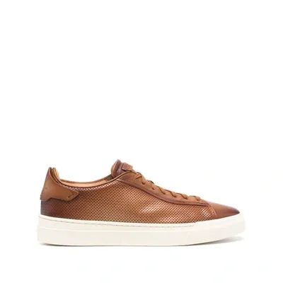 Santoni Sneakers In Brown