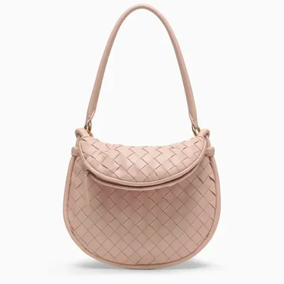 Bottega Veneta Gemelli Small Intrecciato Shoulder Bag In Pink