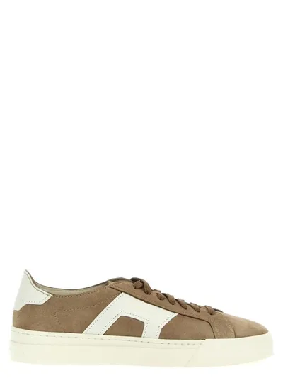 Santoni Double Buckle Sneakers Beige