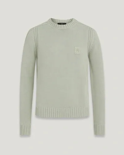 Belstaff Mineral Watch Crewneck Jumper In Aloe