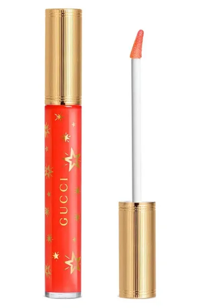 Gucci Gloss À Lèvres Hydrating Plumping Lip Gloss 414 0.21 oz / 6.5 ml In 526 Teresina Red