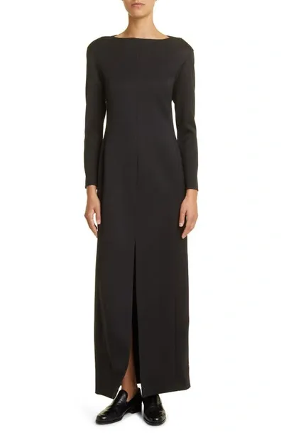 The Row Women's Dej Knit Long-sleeve Maxi Dress In Hickory