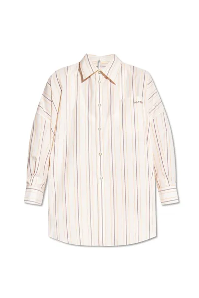 Marni Striped Cotton Shirt In Multi