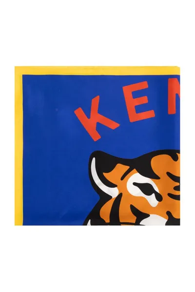 Kenzo Logo Printed Scarf In Multicolour