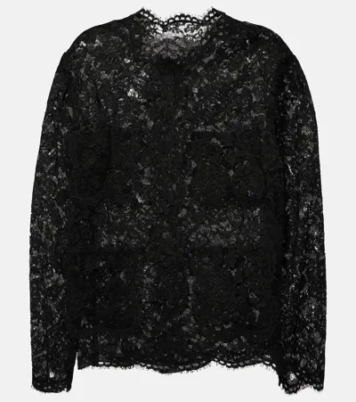 Dolce & Gabbana Lace Blouse In Black