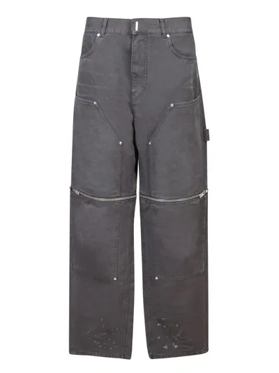 Givenchy Wide Leg Jeans In Grey