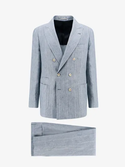 Brunello Cucinelli Suit In Blue