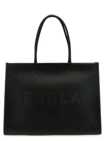 Furla Opportunity Leather Tote Bag In Black