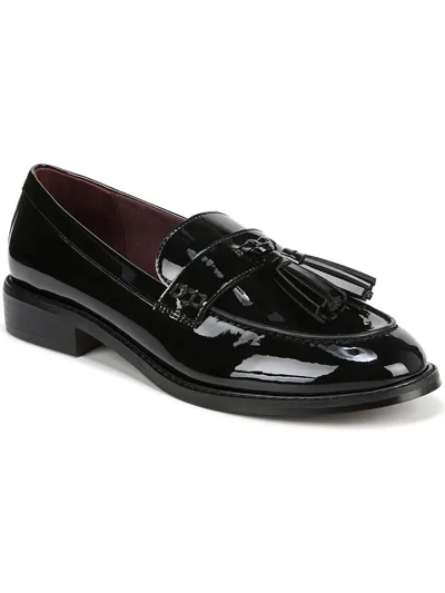 Franco Sarto Carolyn Low Loafers In Black Croco Faux Patent