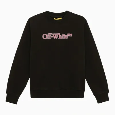 Off-white Kids' Off White™ Black Cotton Sweatshirt With Logo