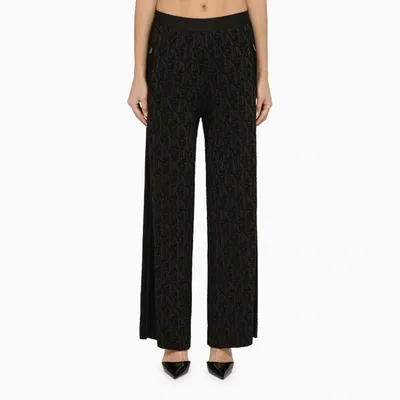 Palm Angels Monogram Pants In Black