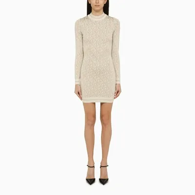 Palm Angels Monogram Jacquard Minidress In Multicolor