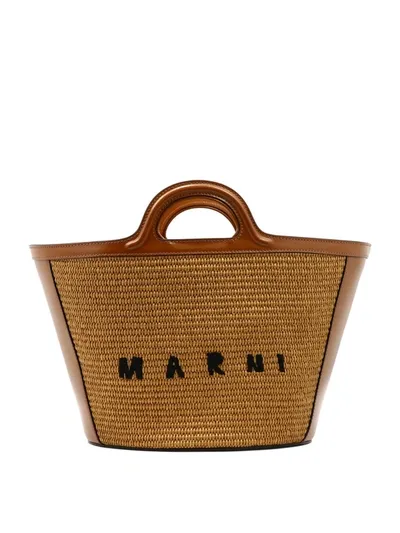 Marni Tropicalia Handbag In Brown