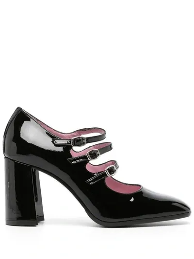 Carel Paris Double-strap Mid-heel Pumps In Black