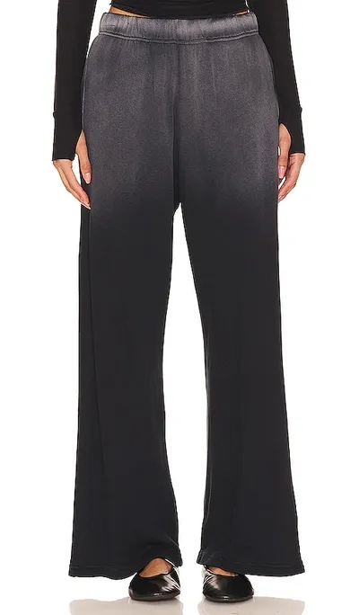 Michael Lauren Mabel Ombre Wide Leg Pant In Black