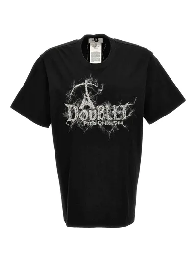 Doublet "doubland" Embroidery T-shirt In Negro