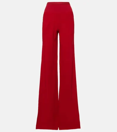 Rick Owens Crêpe Straight Pants In Red