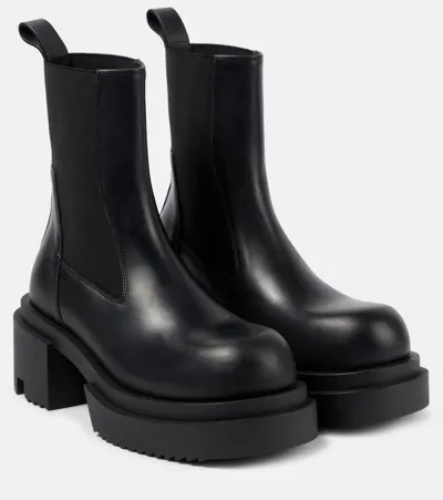 Rick Owens Black Beatle Bogun Chelsea Boots