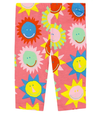 Stella Mccartney Baby Printed Cotton Leggings In Multicoloured