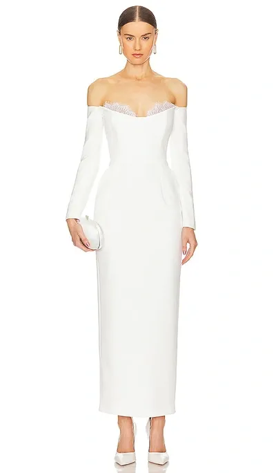 The New Arrivals By Ilkyaz Ozel Farah Dress In Temple White