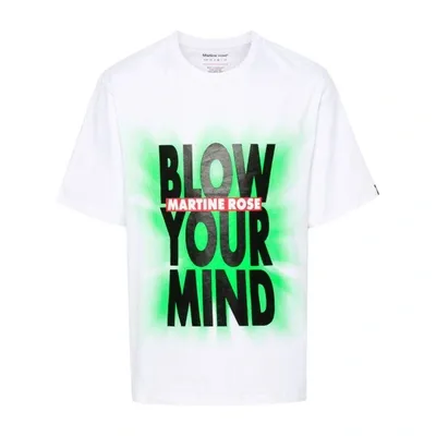 Martine Rose Logo-print Cotton T-shirt In Blanco