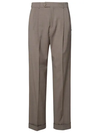 Sportmax Button Detailed Straight Leg Pants In Beige