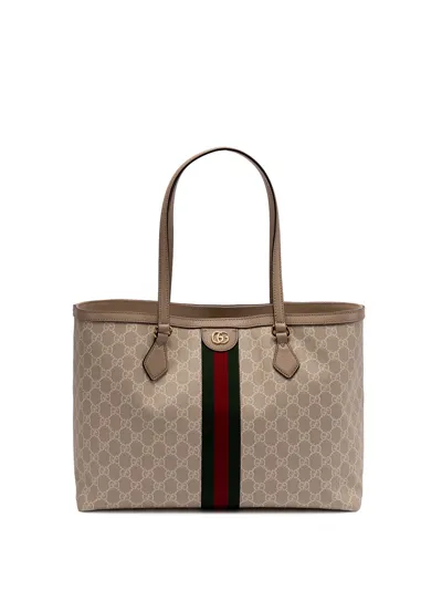 Gucci `ophidia Gg` Medium Tote Bag In Beige