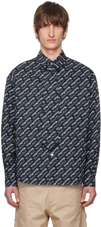 Kenzo Navy  Paris Verdy Edition Shirt In Midnight Blue