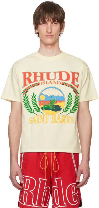 Rhude Off-white Beach Chair T-shirt In Vtg White