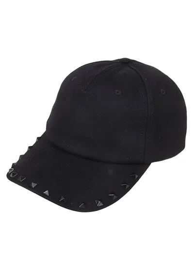 Valentino Garavani Baseball Hat Rockstud In Dark Blue