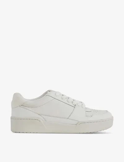 Reiss Frankie Perforated Leather Low-top Trainers In White