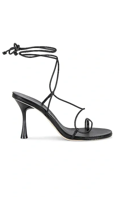 Studio Amelia 90mm Emily Leather Sandals In Black