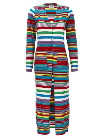 Mo5ch1no Jeans Striped Cardigan In Multicolor