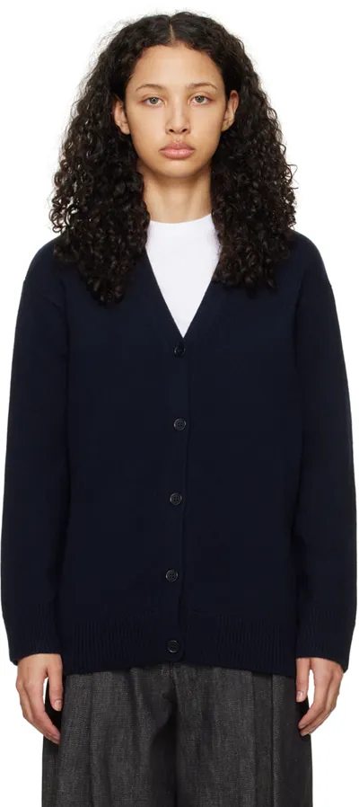 Max Mara Navy Jane Cardigan In 005 Midnightblue