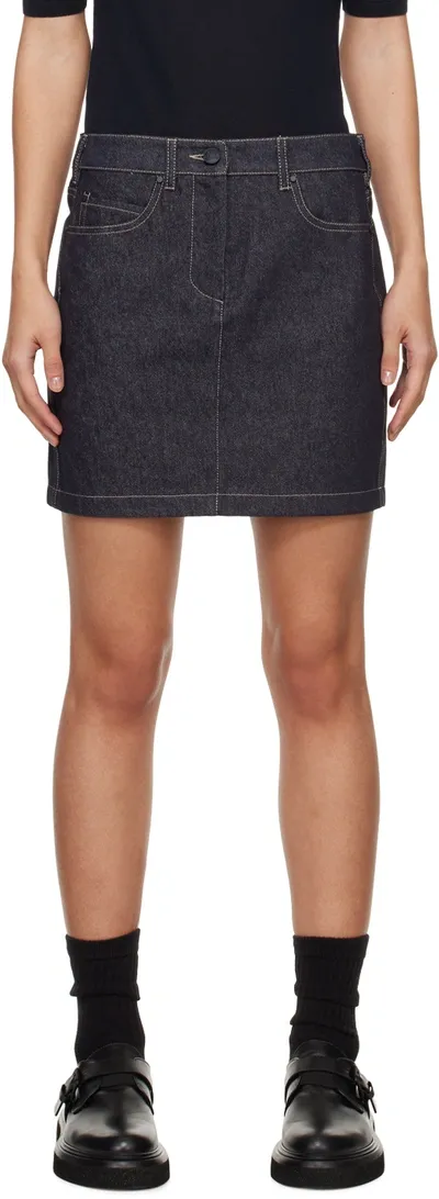 Max Mara Vivetta High-rise Denim Miniskirt In Ultramarine