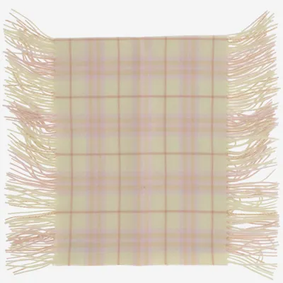 Burberry Cashmere Check Scarf In Neutrals