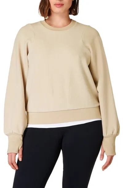 Sweaty Betty Mallow Sweatshirt In Dove Beige