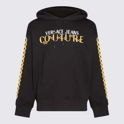 Versace Jeans Couture Black, Yellow And White Cotton Sweatshirt