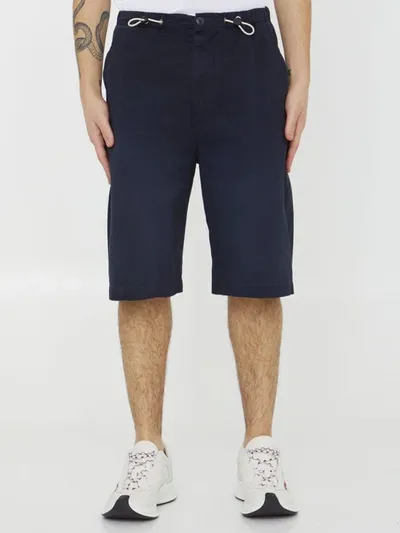 Gucci Logo Detailed Bermuda Shorts In Black