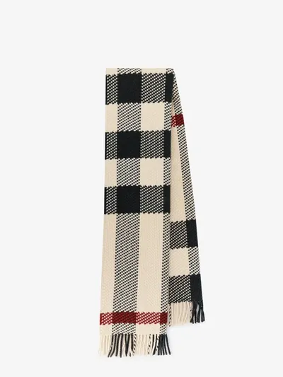 Burberry Man Scarf Man Beige Scarves In Cream