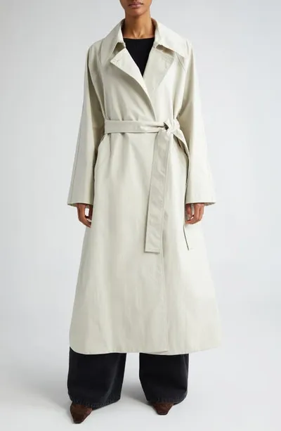 Khaite Minnie Cotton Trench Coat In Nimbus