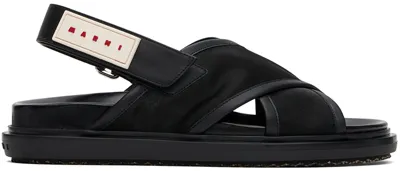 Marni Black Fussbett Sandals