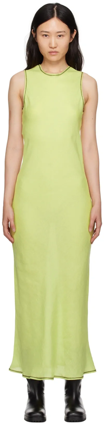 Baserange Green Dydine Maxi Dress In Lime