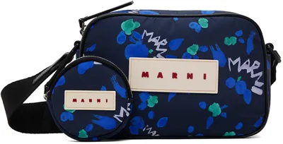 Marni Navy Camera Bag In 00b80 Ink