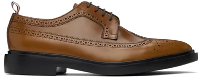 Thom Browne Brown Longwing Brogue Oxfords In 215 Med Brown