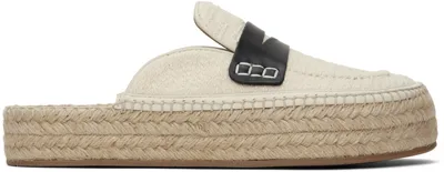 Jw Anderson Beige Platform Espadrilles In 19120-101-natural