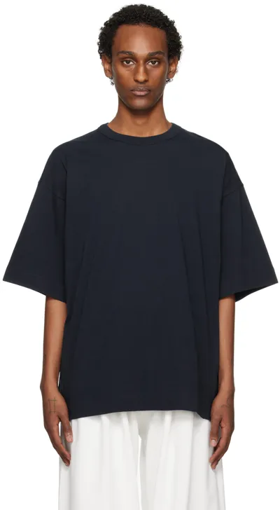 Dries Van Noten Navy Oversized T-shirt In 509 Navy