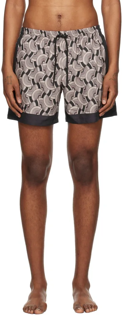 Dries Van Noten Phibbs Patterned Swim Shorts In Green